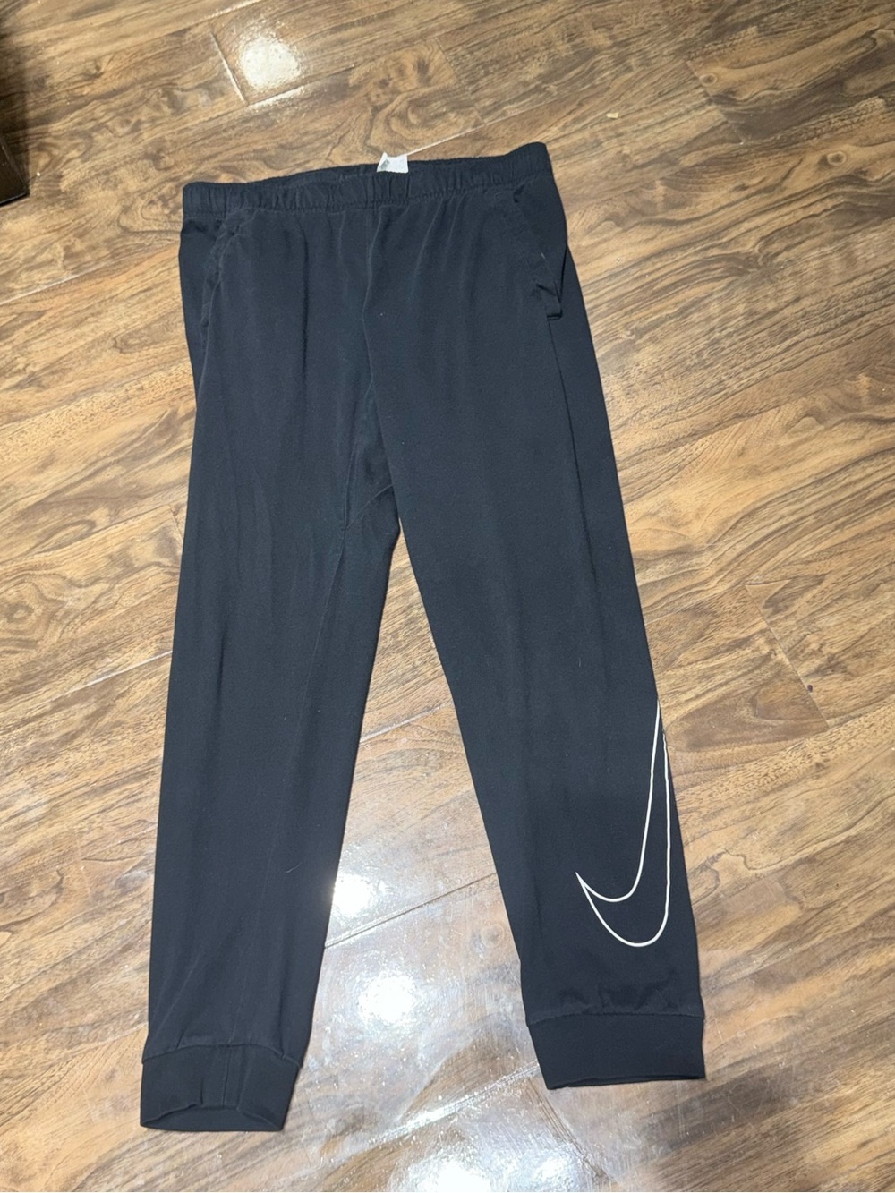 🖤 Nike Dri Fit Black Joggers  with White Swoosh Medium